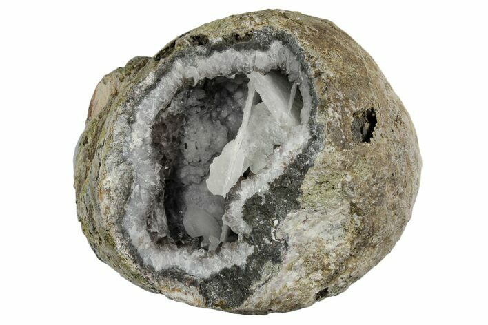 Las Choyas Coconut Geode with Smoky Quartz - Mexico #348476